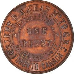 Masonic Penny - Orient R. A. Chapter No. 79 Toronto, Ontario