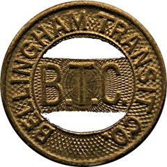 1 Fare - Bellingham Transit Co. Brass