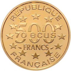 500 Francs / 70 Ecus Brandenburg Gate