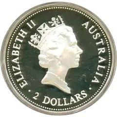 2 Dollars - Elizabeth II 3rd Portrait - Australian Kookaburra