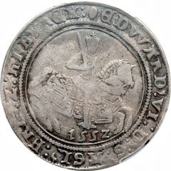 1/2 Crown - Edward VI Fine Silver issue, without plume