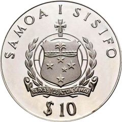 10 Tala - Tanumafili II Dr. Wilhelm Solf, Silver Proof issue