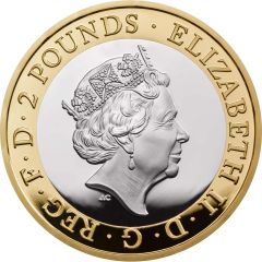 2 Pounds - Elizabeth II Frankenstein, Silver Piedfort