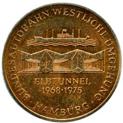 Medal - Hamburg Opening of the Elbe Tunnel for car traffic