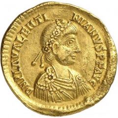 Solidus - Valentinian III VICTORIA AVGGG, Ravenna