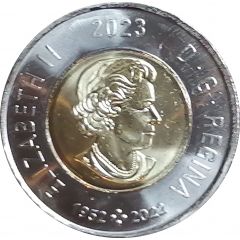 2 Dollars In the name of Elizabeth II, National Indigenous Peoples Day, colored