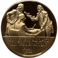 Medal - History of the American Revolution Congress Adopts Confederation Plan