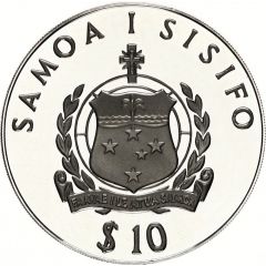 10 Tala - Tanumafili II Roosevelt, Silver Proof Issue