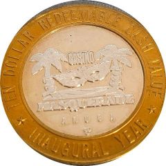 Gaming Token - 10 Dollars Casino Masquerade Aruba