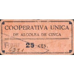25 Céntimos Alcolea de Cinca