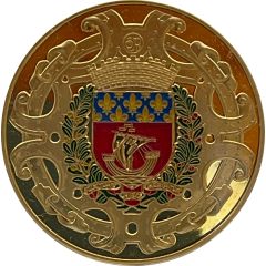 Tourist token - Souvenirs et Patrimoine - Paris - The Eiffel Tower 120 years old golden
