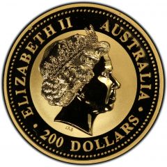 200 Dollars - Elizabeth II 4th Portrait - Year of the Snake - Gold Bullion Coin