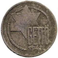 5 Mark Jewish Ghetto Coinage Al-Mg