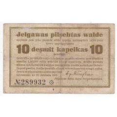 10 Kapeikas / 10 Kopecken - Latvia, Mitau, Jelgava