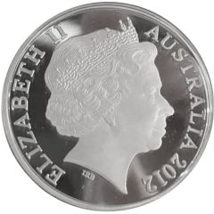 1 Dollar - Elizabeth II 4th Portrait - Silver Kangaroo