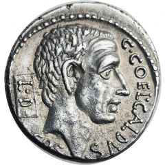Denarius Coelia: Gaius Coelius Caldus, C•COEL•CALDVS COS L•D / CALDVS•III•VIR