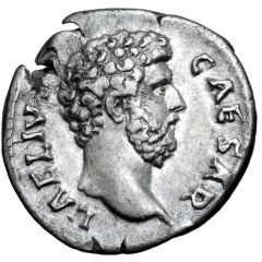 Denarius - Lucius Aelius TR POT COS II, Salus
