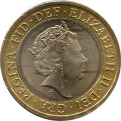 2 Pounds - Elizabeth II 5th portrait, Great Fire of London