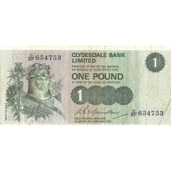 1 Pound Clydesdale Bank