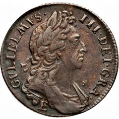 1 Shilling - William III 1st bust, Exeter mint