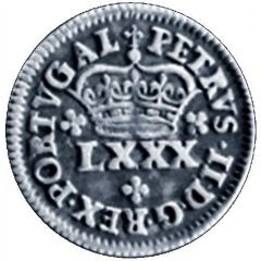 4 Vintens - Pedro II Prince crown, Lisbon mint