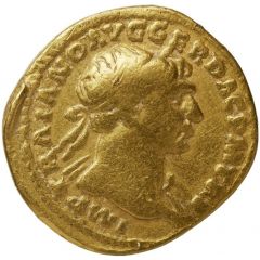 Quinarius Aureus - Trajan COS V P P S P Q R OPTIMO PRINC, Victory