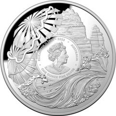 5 Dollars In the name of Elizabeth II, 6th Portrait - Twelve Apostles, Domed - Silver