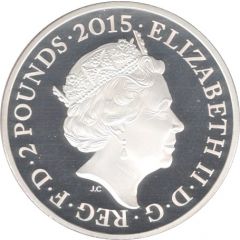2 Pounds - Elizabeth II Battle of Waterloo, Silver Proof