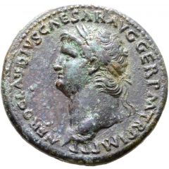 Sestertius - Nero ANNONA AVGVSTI CERES S C, Ceres and Annona