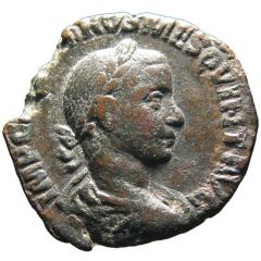Sestertius - Hostilian QVINTO FELIX S C, Pax
