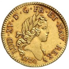 1/2 Louis d`or aux deux L - Louis XV