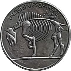 5 Cents `Buffalo` - Attacking Eagle Hobo