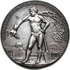 Prize medal from the horticultural of exhibition to celebrate the centenary of the Jahrhunderthalle Breslau / Wroclaw