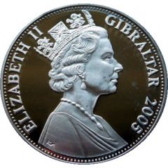 5 Pounds - Elizabeth II Nelson as young capitan