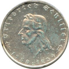 2 Reichsmark Friedrich Schiller
