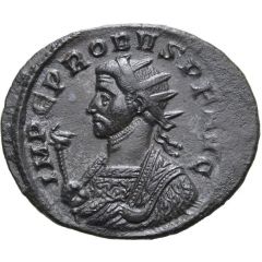 Antoninianus - Probus Imperial mantle, left, sceptre surmounted by eagle, PROVIDENT AVG, Providentia