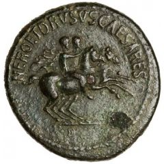 Dupondius - Nero and Drusus Caesar C CAESAR DIVI AVG PRON AVG P M TR POT III P P