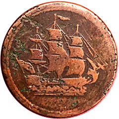 1/2 Penny Imitation - Ships, Colonies and Commerce