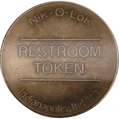 Restroom Token - Nik-O-Lok Indianapolis, Indiana