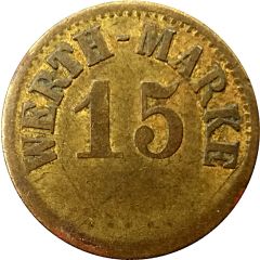 15 Pfennig Werth-Marke