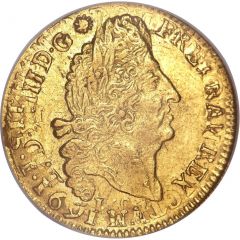 Gold Louis with four Ls - Louis XIV