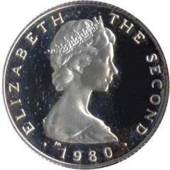1 Pound - Elizabeth II Triskelion on map, 500 Silver Proof