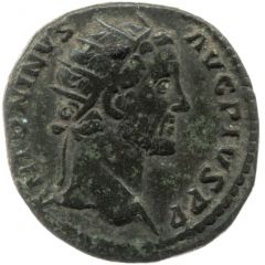 Dupondius - Antoninus Pius TR POT XXIIII COS IIII S C, Pietas