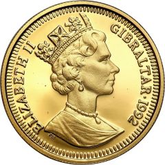 1/5 Crown - Elizabeth II Gibraltar City Charter, Gold Proof