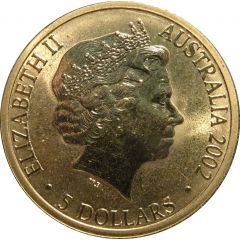 5 Dollars - Elizabeth II 4th Portrait - Manchester Commonwealth Games 2002