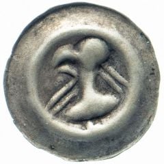1 Pfennig with eagle