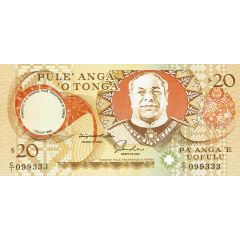 20 Pa`anga Inauguration of National Reserve Bank of Tonga