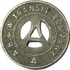 1 Fare - A.B. and W. Transit Company Alexandria, Virginia