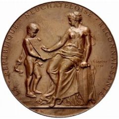 Recognition of the Republic of Neuchâtel bronze