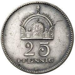 25 Pfennig - Wilhelm II Pattern